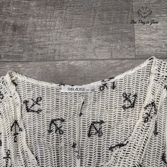 Paradise Ship Anchor Crochet Style Top Size XS/S - Picture 2 of 5